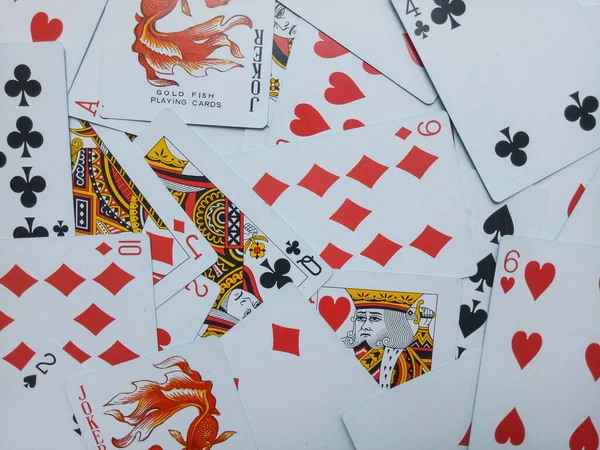 Playing cards for a leisure activity with family and friends