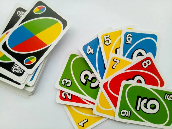 A set of uno cards for family's leisure activity