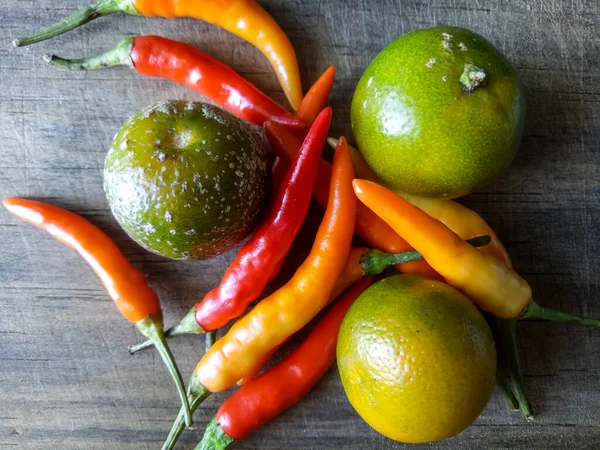 Condiments on a wooden cutting board