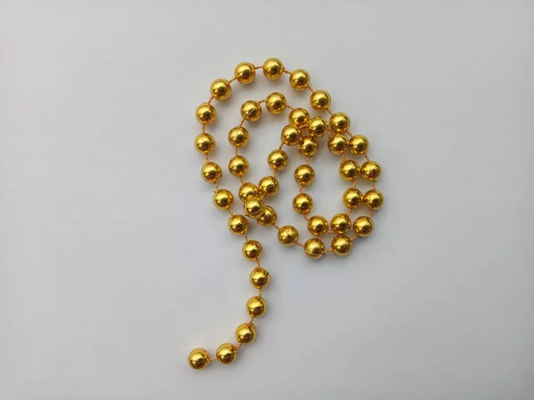 Bead chain isolated on white background
