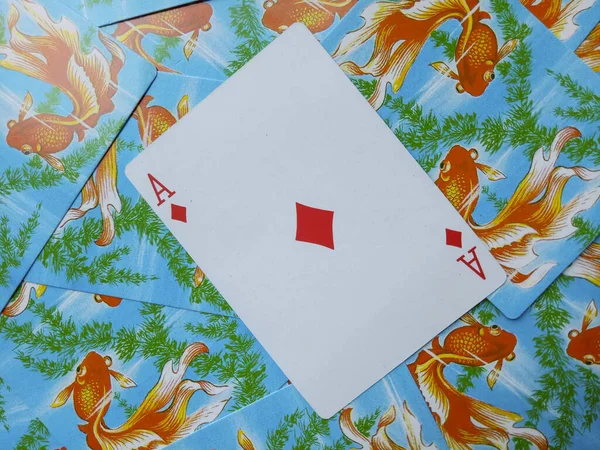 Deck of playing cards for family leisure activity