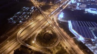 Time lapse 4K of aerial view of Bangkok City skyline