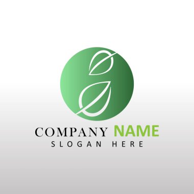 Yaprak tasarım logosu, vektör çizimi. Marka için, biz,.