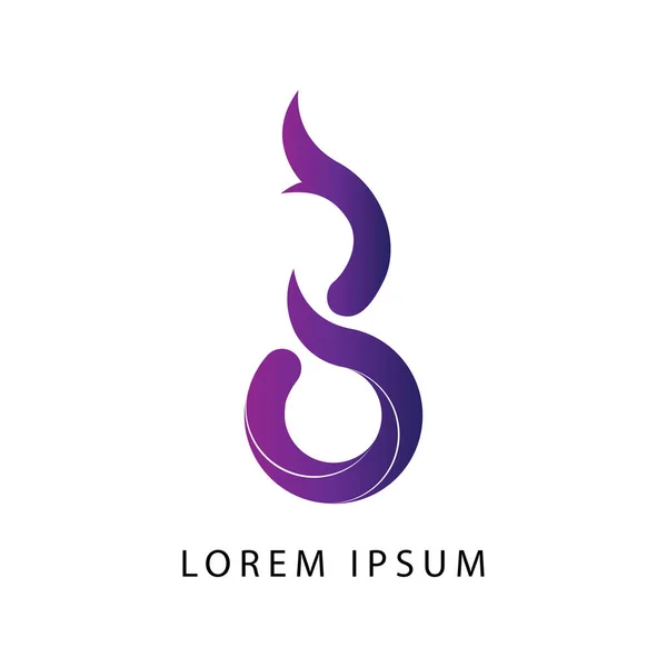 Letra Logo Elegante Para Logotipo Producto Color Púrpura Degradado — Vector de stock
