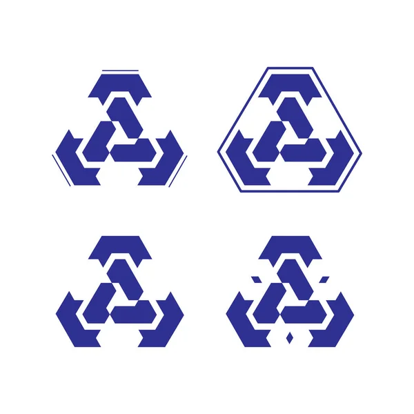 Diseño Triángulo Logotipo Para Una Empresa Ilustración Vectorial — Vector de stock