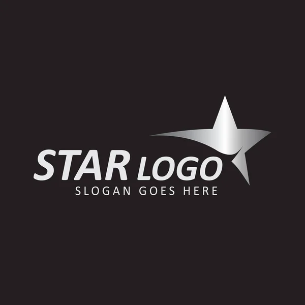 Design Créatif Silver Star Icône Abstraite Étoile Argent Illustration Vectorielle — Image vectorielle