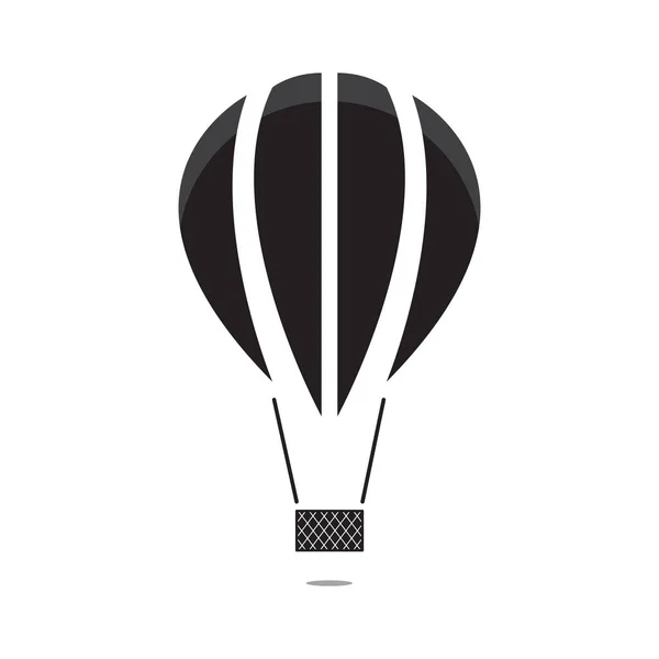 Luftballong Siluett Varmluftsballong Ikon — Stock vektor