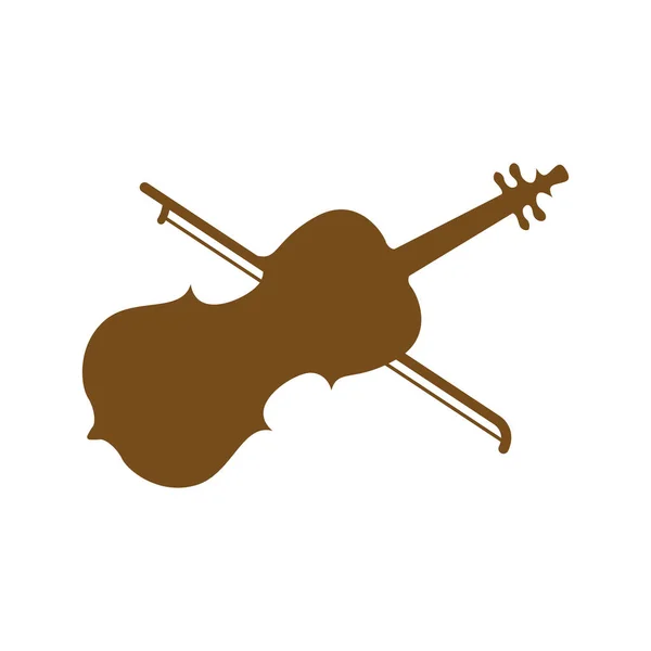 Simple Violin Flat Vector Design — Stock Vector