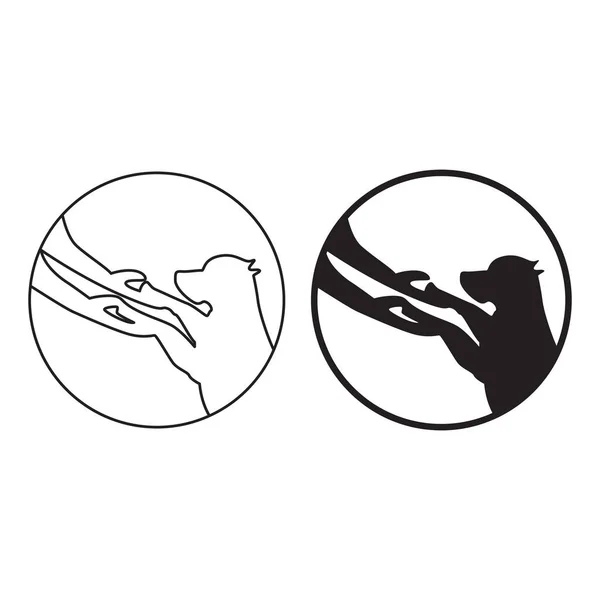 Hayvan Bakımı Veteriner Logosu Şablonu Tasarımı — Stok Vektör