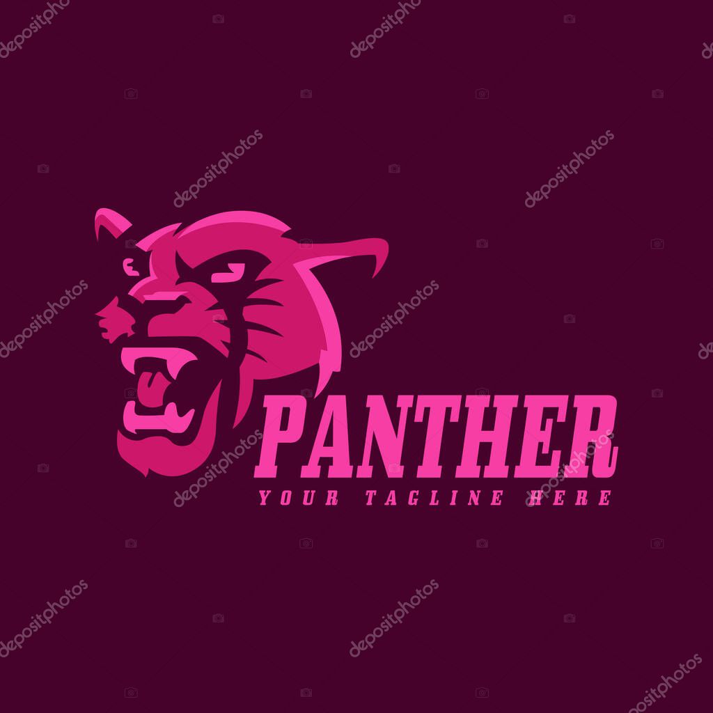 Panther logo concept for sports. Vector illustration