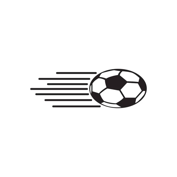 ボールアイコンイラストベクトル スピードボールをコンセプトにしたボールアイコン サッカースポーツのシンボル — ストックベクタ