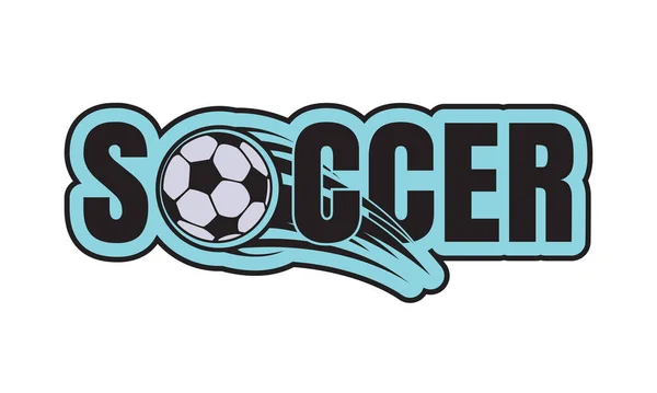 サッカーのテキスト効果創造的な概念ベクトル サッカースタイルと編集可能 — ストックベクタ
