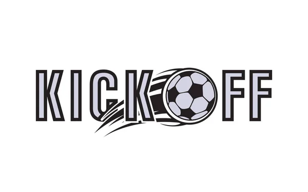 Kick Text Effekt Kreative Konzept Vektor Fußball Stil Und Editierbar — Stockvektor