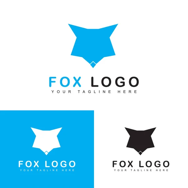 Tête Renard Logo Design Créatif Illustration Vectorielle — Image vectorielle