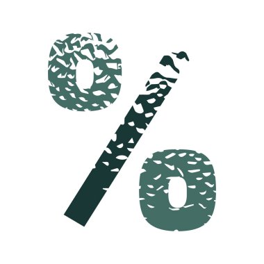 Yüzde yüz işaret vektör tasarımı. yüzde sembolü