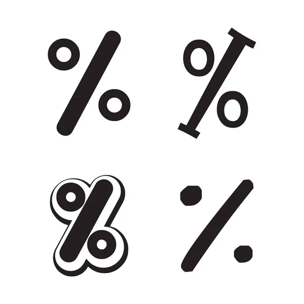 Розробка Набору Знаків Відсотків Символ Відсотка — стоковий вектор