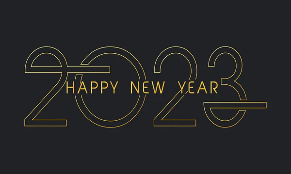 Boldog Évet 2023 Üdvözlőlap Banner Poszter — Stock Vector