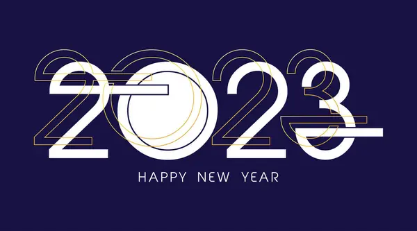 Boldog Évet 2023 Háttér Vektor Illusztráció Üdvözlőlap Banner Poszter — Stock Vector