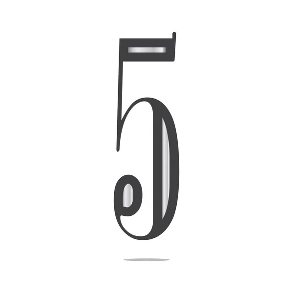 Numéro Dessin Vectoriel Isolé Fond Blanc — Image vectorielle