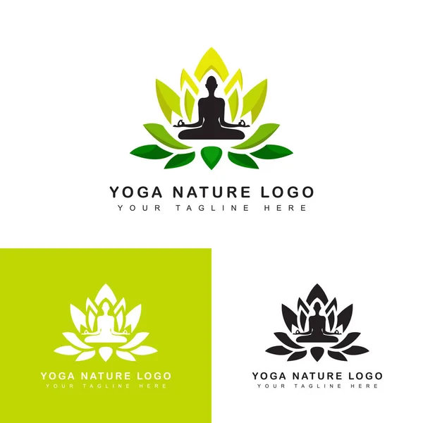 Ioga Logotipo Vetor Ilustração —  Vetores de Stock