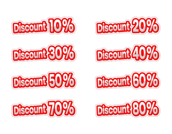 Text Effect Discount Price Tag Icon Percent Sales Designs Editable — Stock Vector