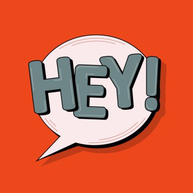 Yaratıcı metin tasarımı, çizgi romanlardaki konuşma balonu kaligrafisi. Vektör illüstrasyonu.