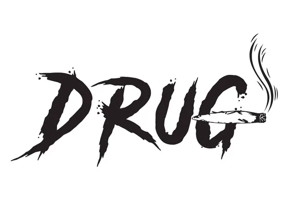 Narkotyki Dozwolone Obszar Tekst Ilustracja Symbol Wektora Narkotyków — Wektor stockowy
