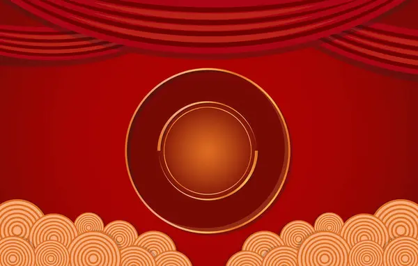 Çin yeni yılı için arka plan tasarımı. Çin 'in yeni yıl arkaplanı ortası daire şeklinde. Tebrik kartı.