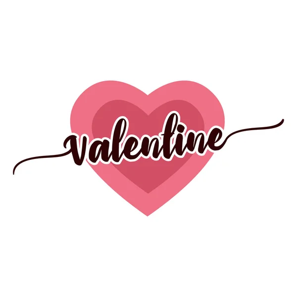 Messaggio San Valentino Con Amore Illustrazione Vettoriale — Vettoriale Stock