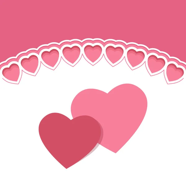 ピンクの愛の背景デザイン バレンタインデーの背景装飾 — ストックベクタ