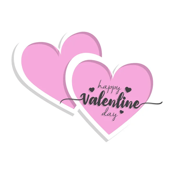 Текст Дня Святого Валентина Любов Векторні Ілюстрації — стоковий вектор