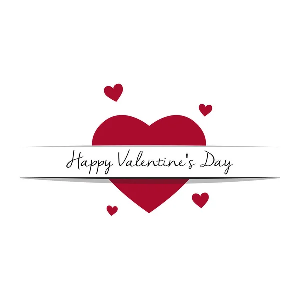 Gelukkige Valentijnsdag Tekst Achtergrond Met Liefde Teken Vectorillustratie — Stockvector