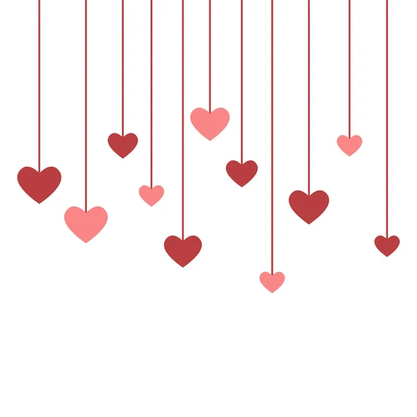 Sevgililer günü için kalp işareti tasarımı, tebrik kartı, doğum günü kartı, düğün kartı. Vektör illüstrasyonu.