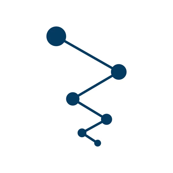Znak Połączenia Niebieski Symbol Połączenia Przeznaczony Interfejsów Sieciowych Programowych Ilustracja — Wektor stockowy