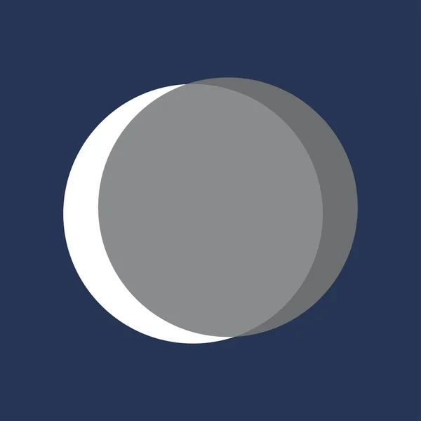 Projekt Zaćmienia Księżyca Faza Zmiany Jasnego Światła Ilustracja Wektora — Wektor stockowy