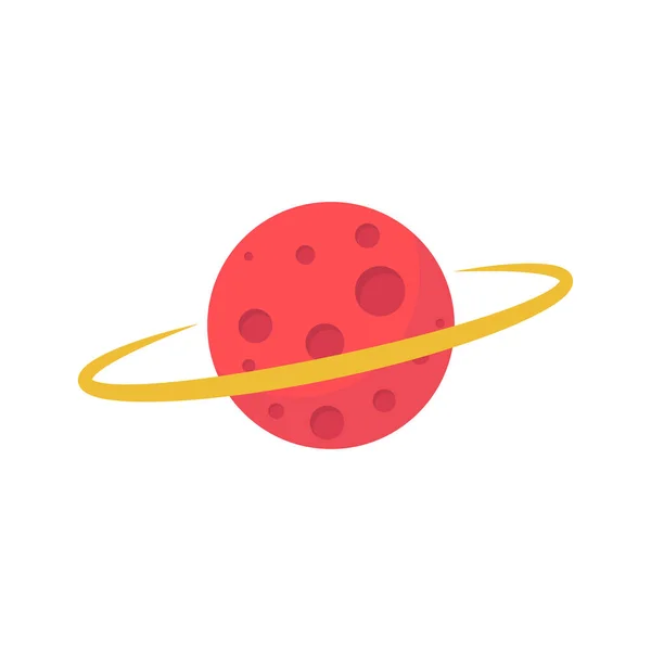 惑星リングアイコンのベクトル図 宇宙空間における惑星のサイン — ストックベクタ
