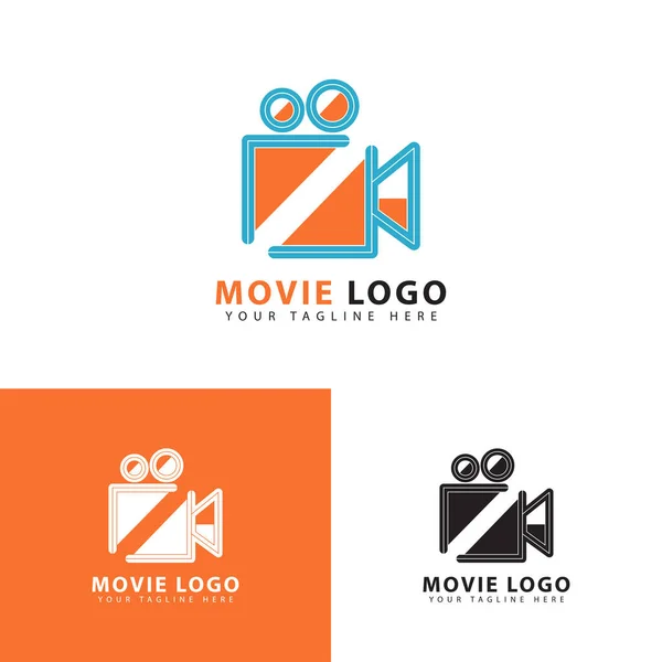 Creative Film Logo Design Template Vector Illustration — Stock Vector