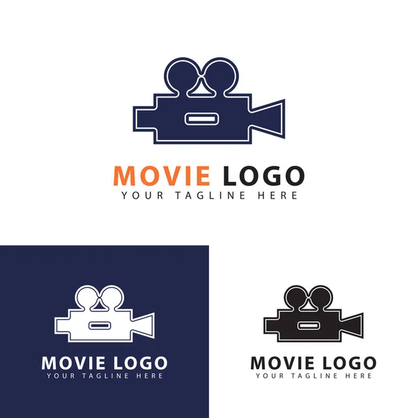 Camera Shooting Logo Design Template Vector Illustration — Stock Vector