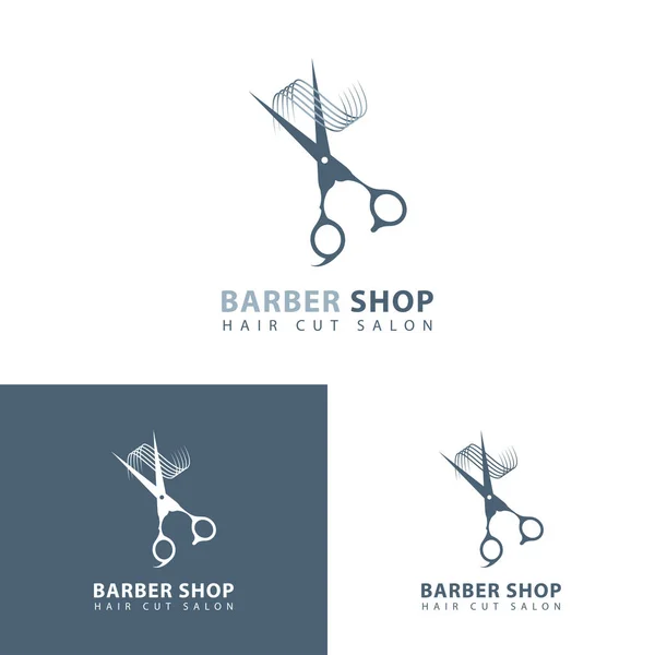 Barbershop logo design template. Scissors icon sign for shaving logo. Vector illustration