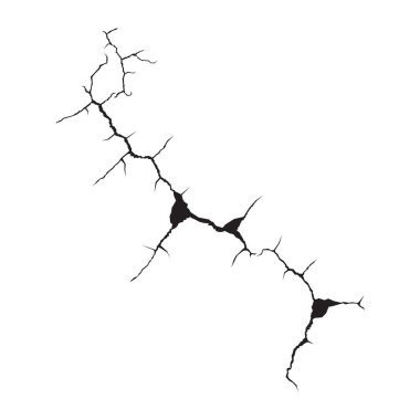 Duvar çatlağı illüstrasyon işareti