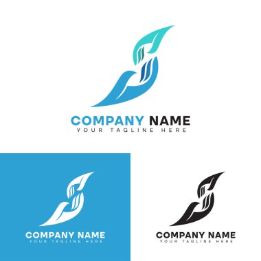 Logo tasarım şablonları. İş logosu için el simgesi, yardım simgesi.