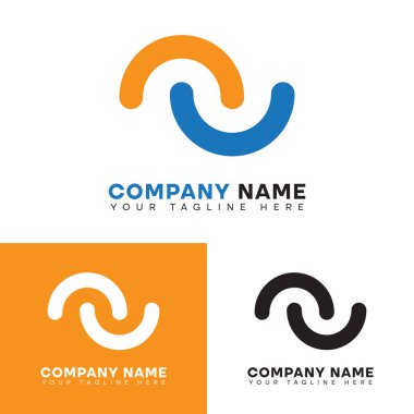 Yarı daire logo tasarım şablonu. İş için logo işareti.