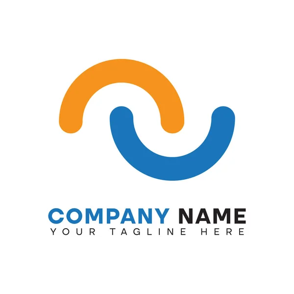 Ημικυκλικό Πρότυπο Σχεδιασμού Λογότυπου Υπογραφή Λογότυπου Για Τις Επιχειρήσεις — Διανυσματικό Αρχείο