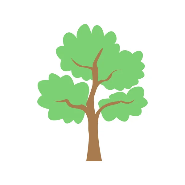 Desenhos Animados Árvore Vetor Design Conjunto Com Design Moderno Simples —  Vetores de Stock