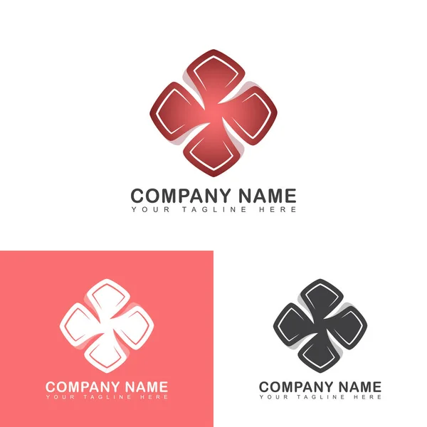 Soyut yonca simgesi tasarım elementi. Yonca vektör şablonu.