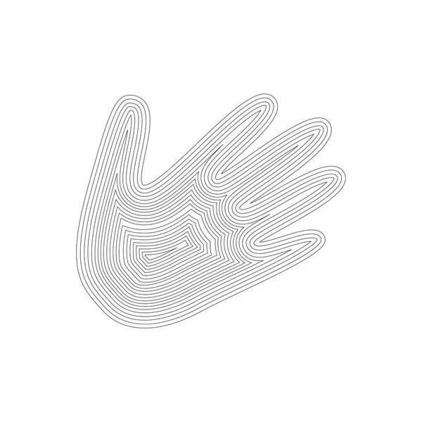 Zeigt Mit Den Fingern Eine Durchgehende Linie Einzelne Handgezeichnete Art — Stockvektor