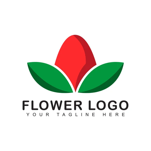 Wzór Wektora Logo Kwiatów — Wektor stockowy