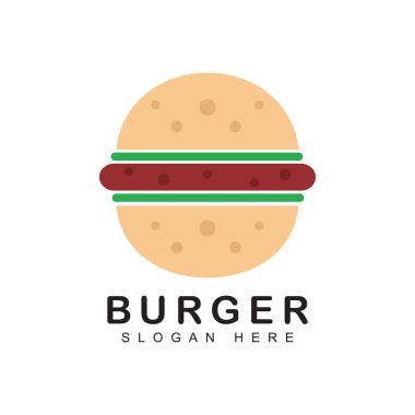 Hamburger logosu tasarım şablonu