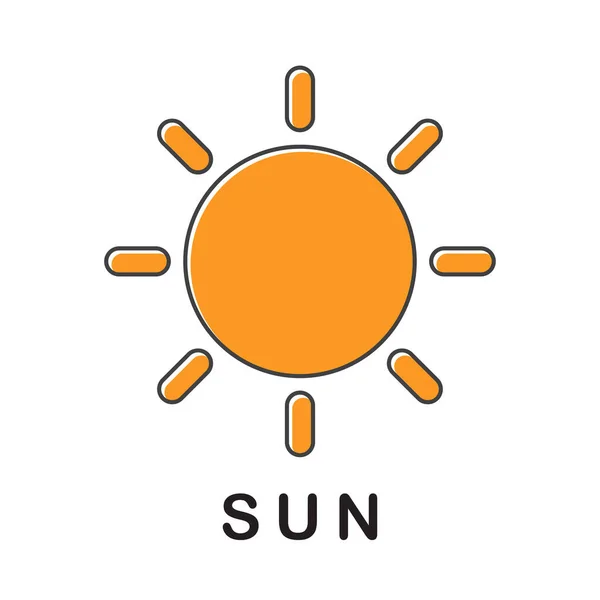 Sun Icon Illustration Vector Design — Stock Vector