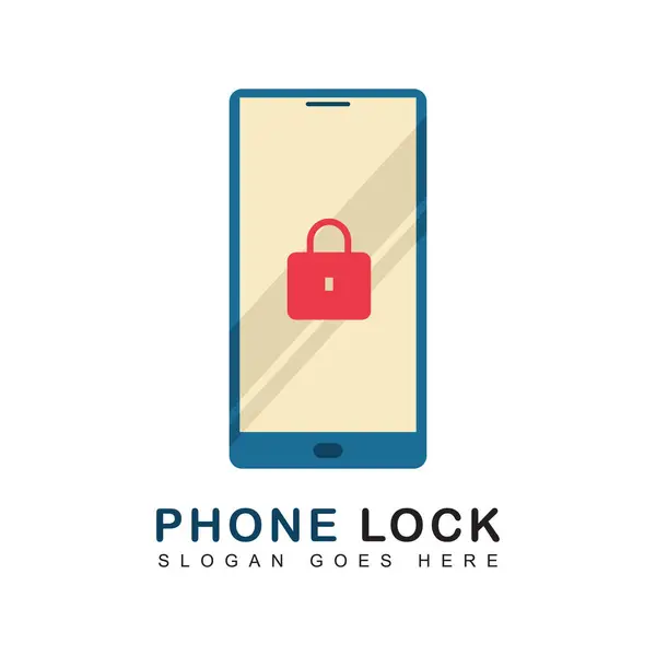 Telefon Zablokowany Wzór Ikony Projektu Logo — Wektor stockowy